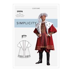 King Costume by Simplicity Sewing Pattern's Men's Historical Costume Coat with H